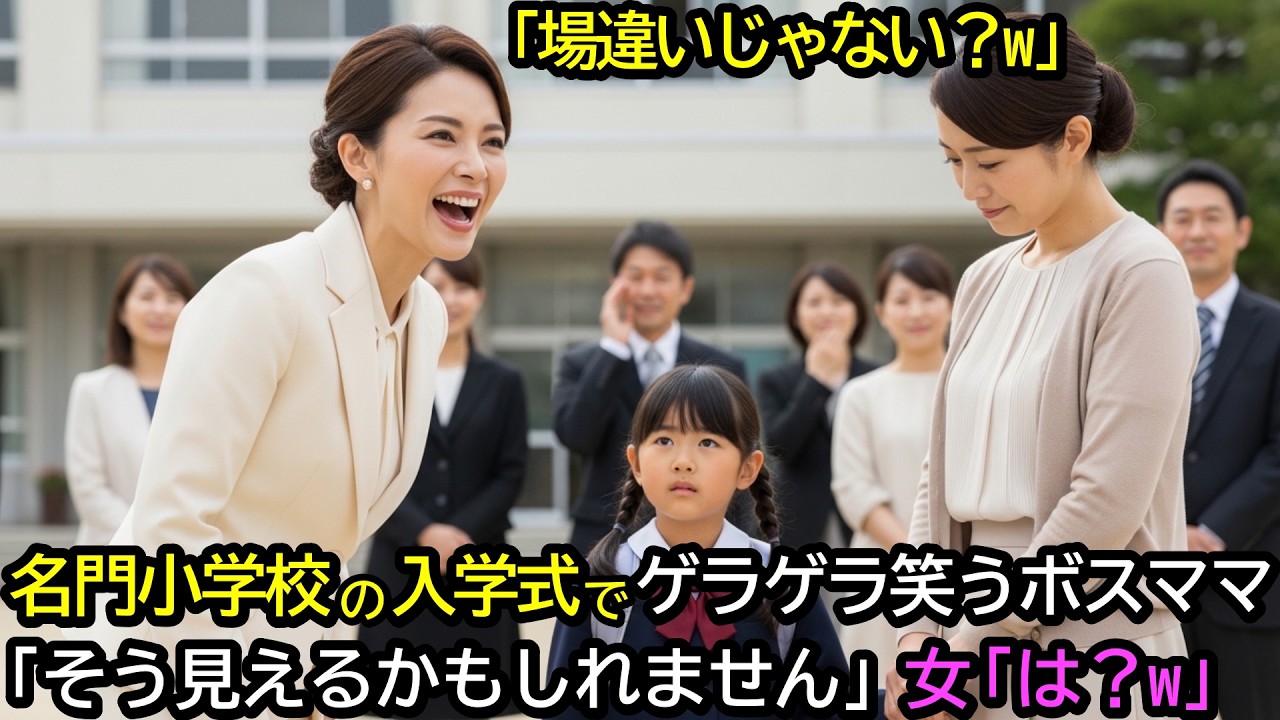 「場違いじゃない？w」名門小学校でゲラゲラ笑うボスママ。「そう見えるかもしれません」女「は？」