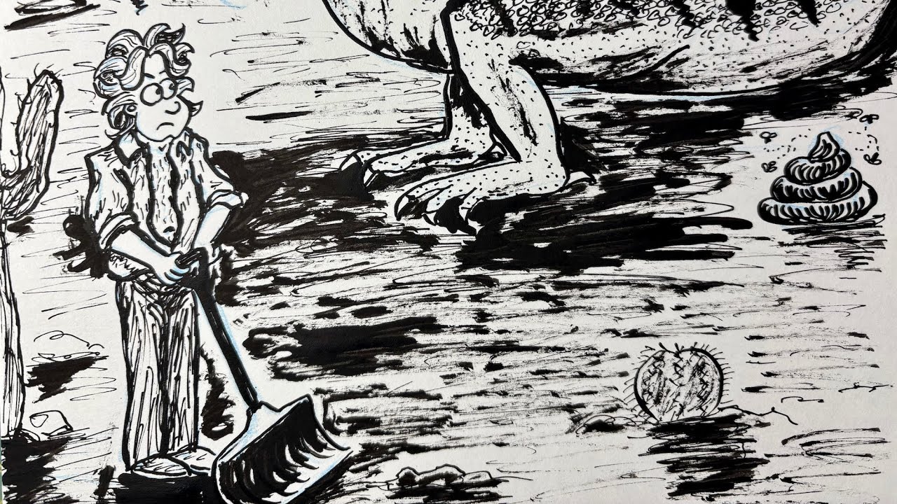 Drawing stream - Noah’s Archipelago: first anthology - bonus cartoon inking part 2