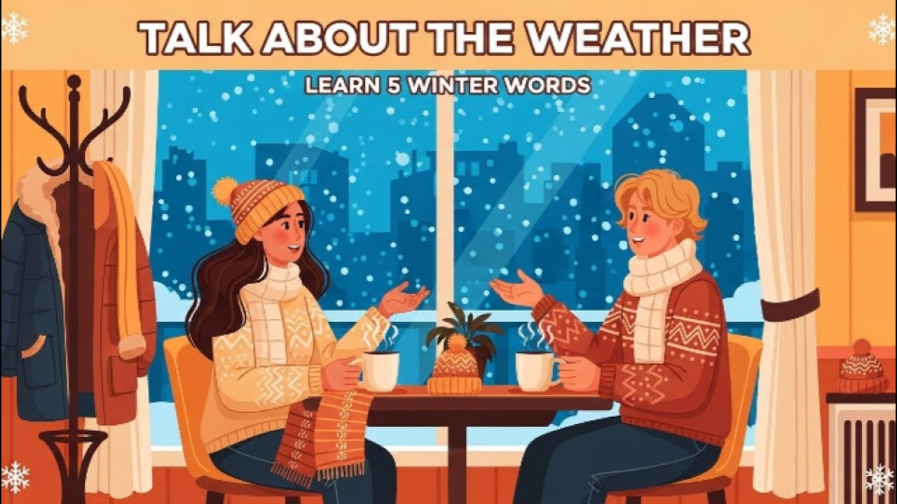 Learn English with Sandy and Larson: Talking About the Winter | 5 New Vocabulary Words
