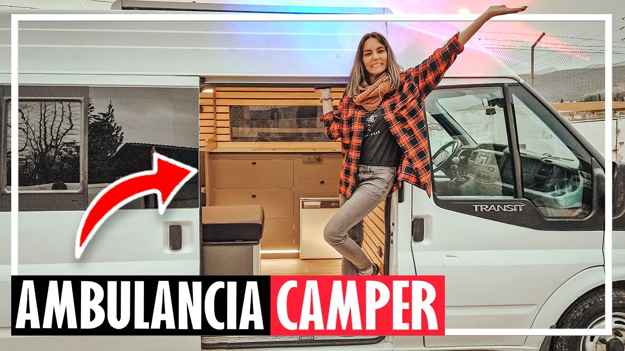 😱 No creerás cómo es esta AMBULANCIA CAMPER por dentro 🚑 [Furgoneta Ford Transit 5 metros con ducha]