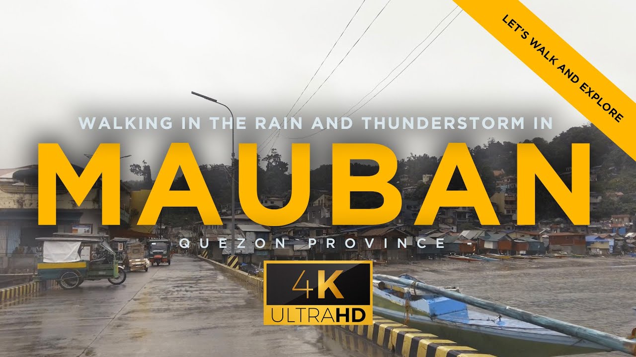 Mauban walking tour in Quezon Province on a rainy weather