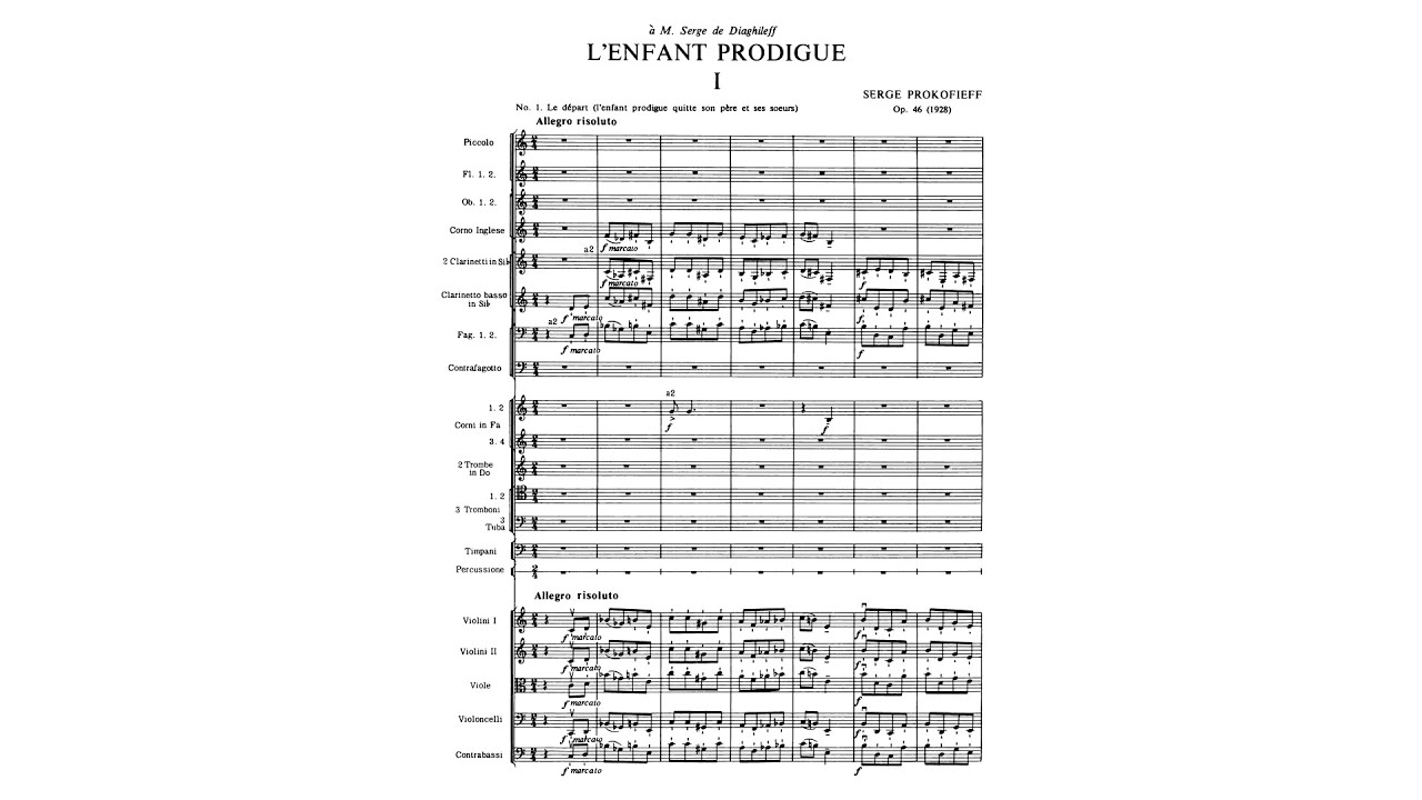 Prokofiev: Prodigal Son, Op. 46 (with Score)