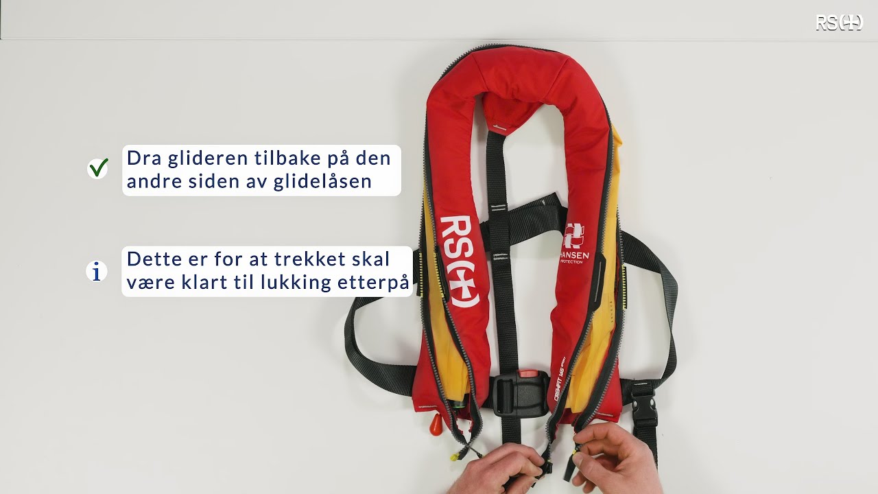 L&aelig;r deg &aring; sjekke din oppbl&aring;sbare redningsvest