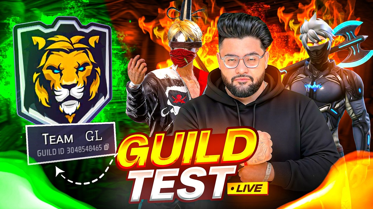 FREEFIRE GUILD TEST LIVESTREAM🎯🔥FREEFIRE 🔴LIVE🔴