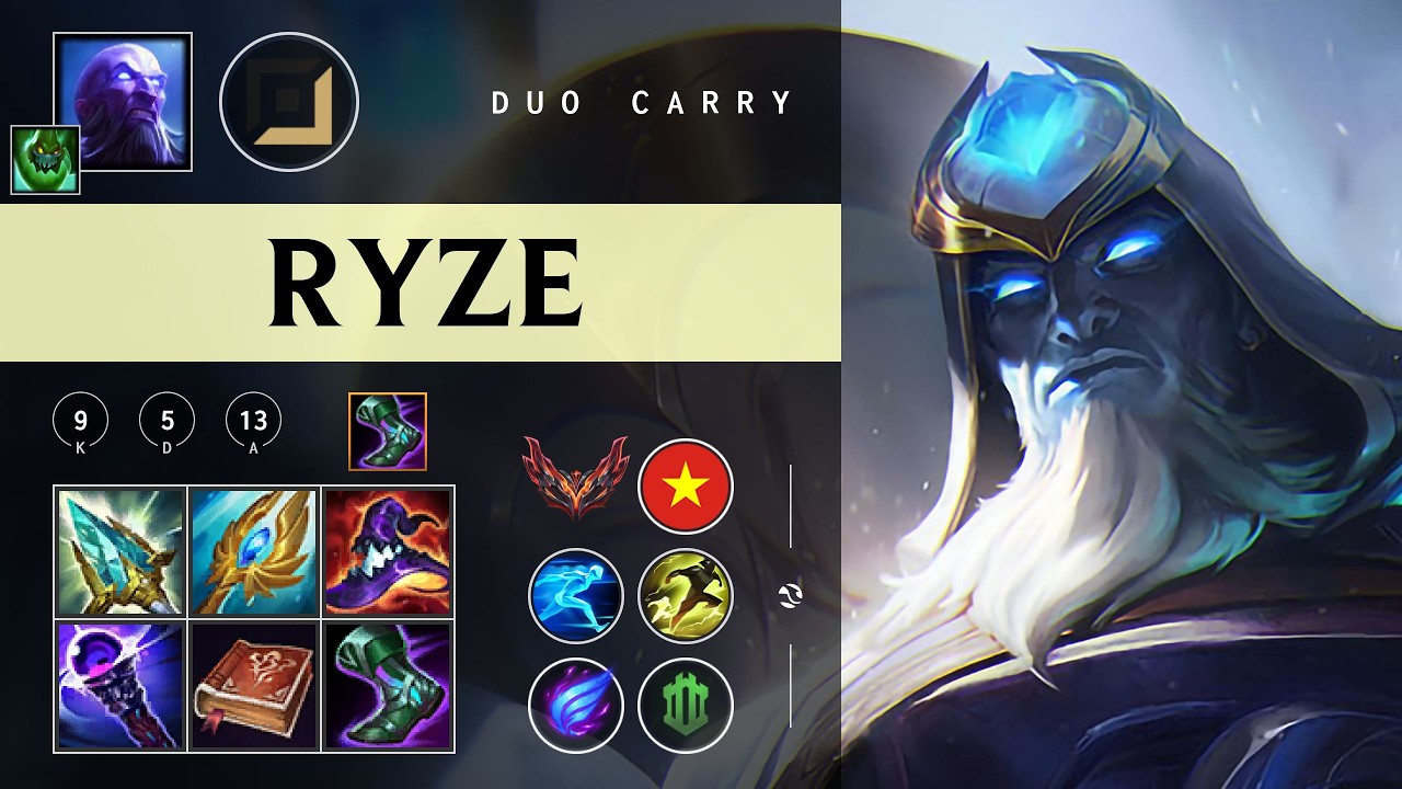 Ryze Carry vs Ezreal - VN Grandmaster Patch 26.05