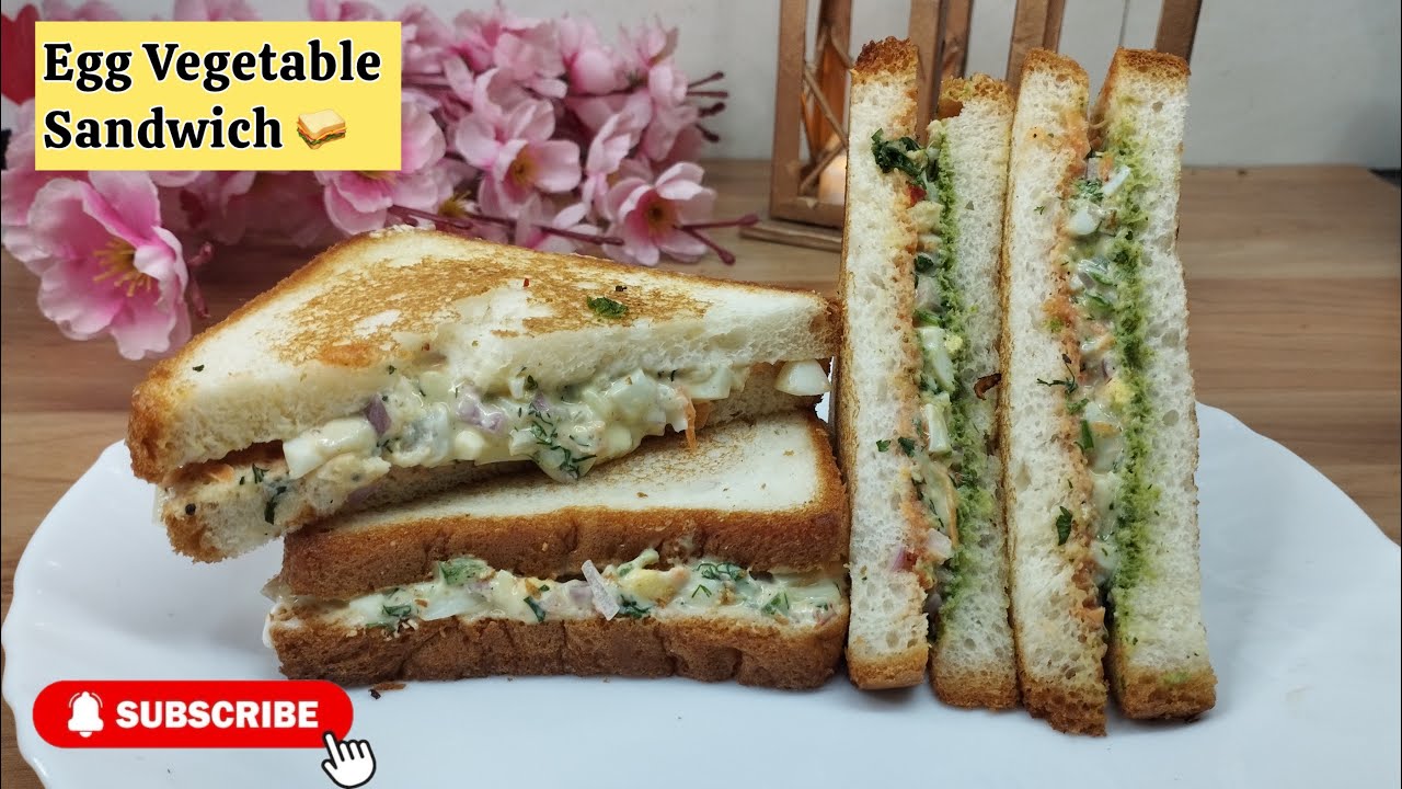 Easy and Quick Sandwich Recipe | Egg Vegetable Sandwich | Easy Breakfast | @ZaikawithZahida 