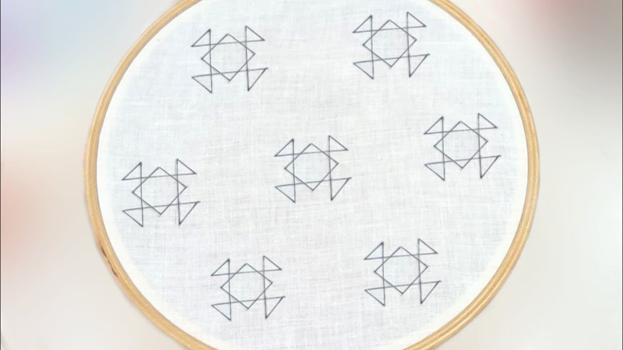 All Over Geometric Design for Dress | Hand Embroidery Work