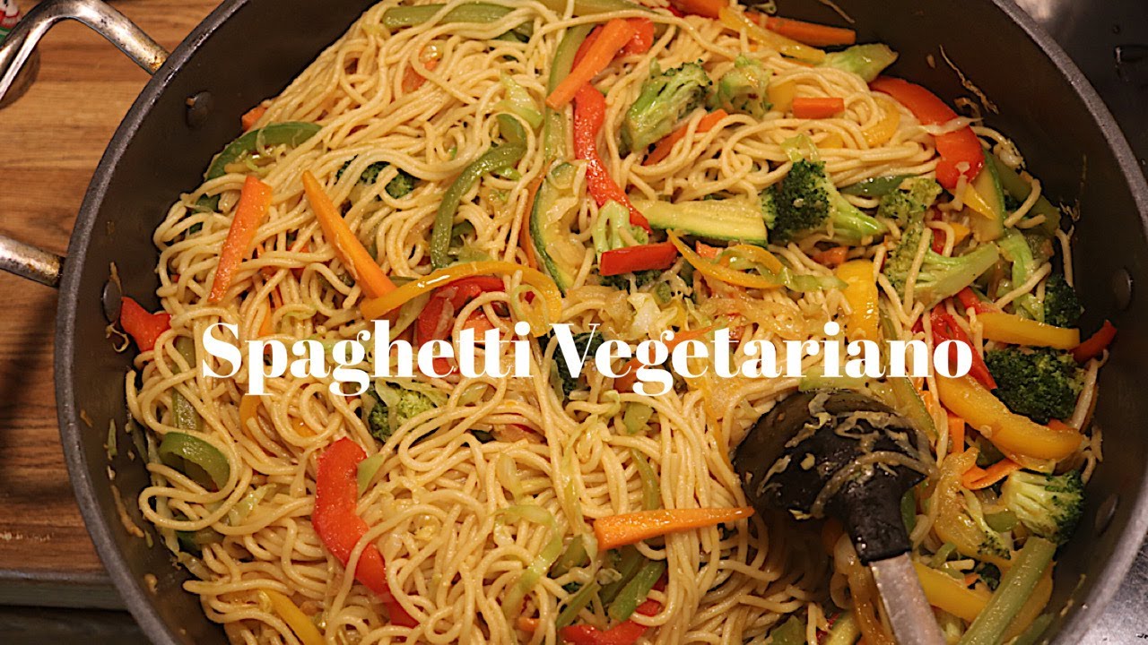 Como Hacer Spaghetti Vegetariano (noodles)