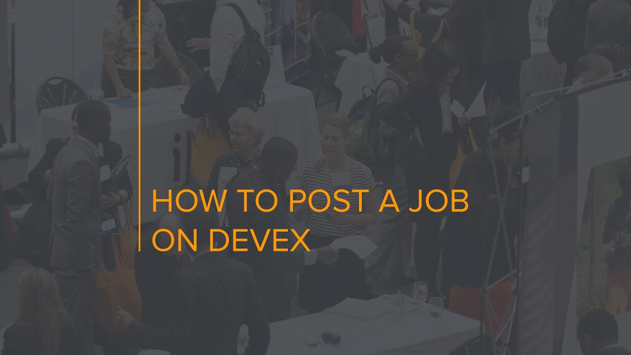 How to post a job on Devex