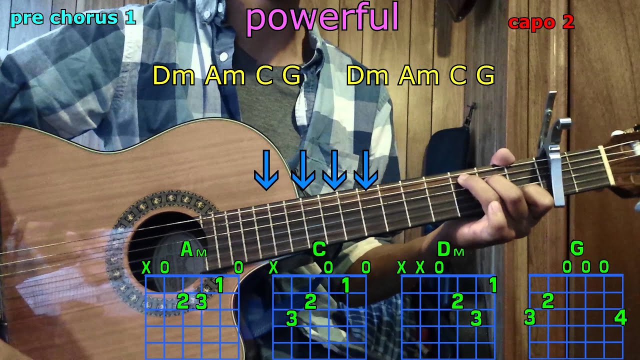 powerful major lazer guitar chords