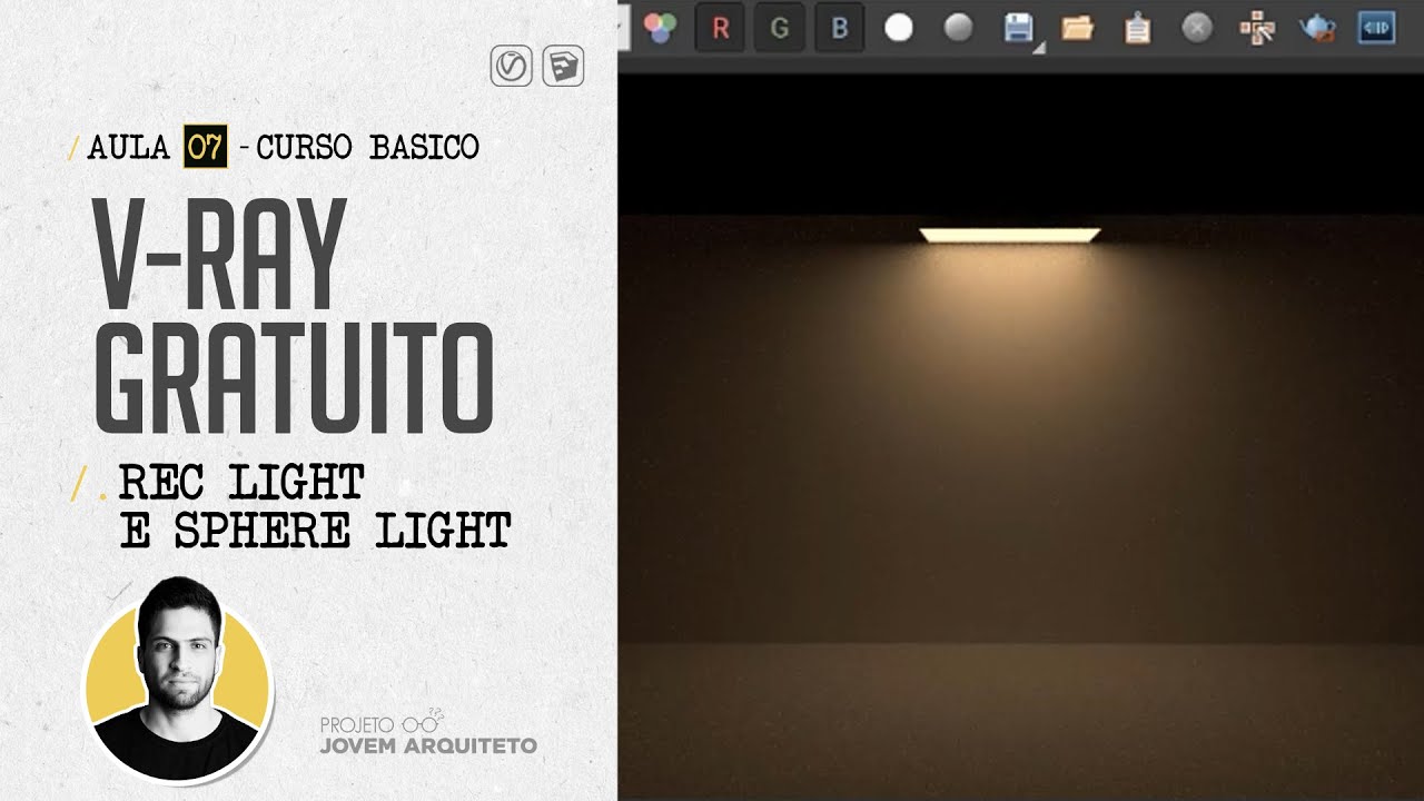 [CURSO GRATUITO DE V-RAY] AULA 07 - TUDO SOBRE A REC LIGHT E A SPHERE LIGHT