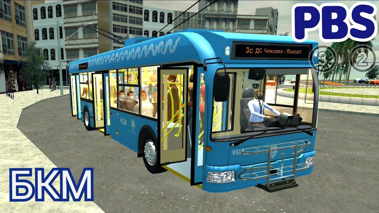 Отечественный троллейбус для симулятора PBS БКМ-321 карта Barao (Android)