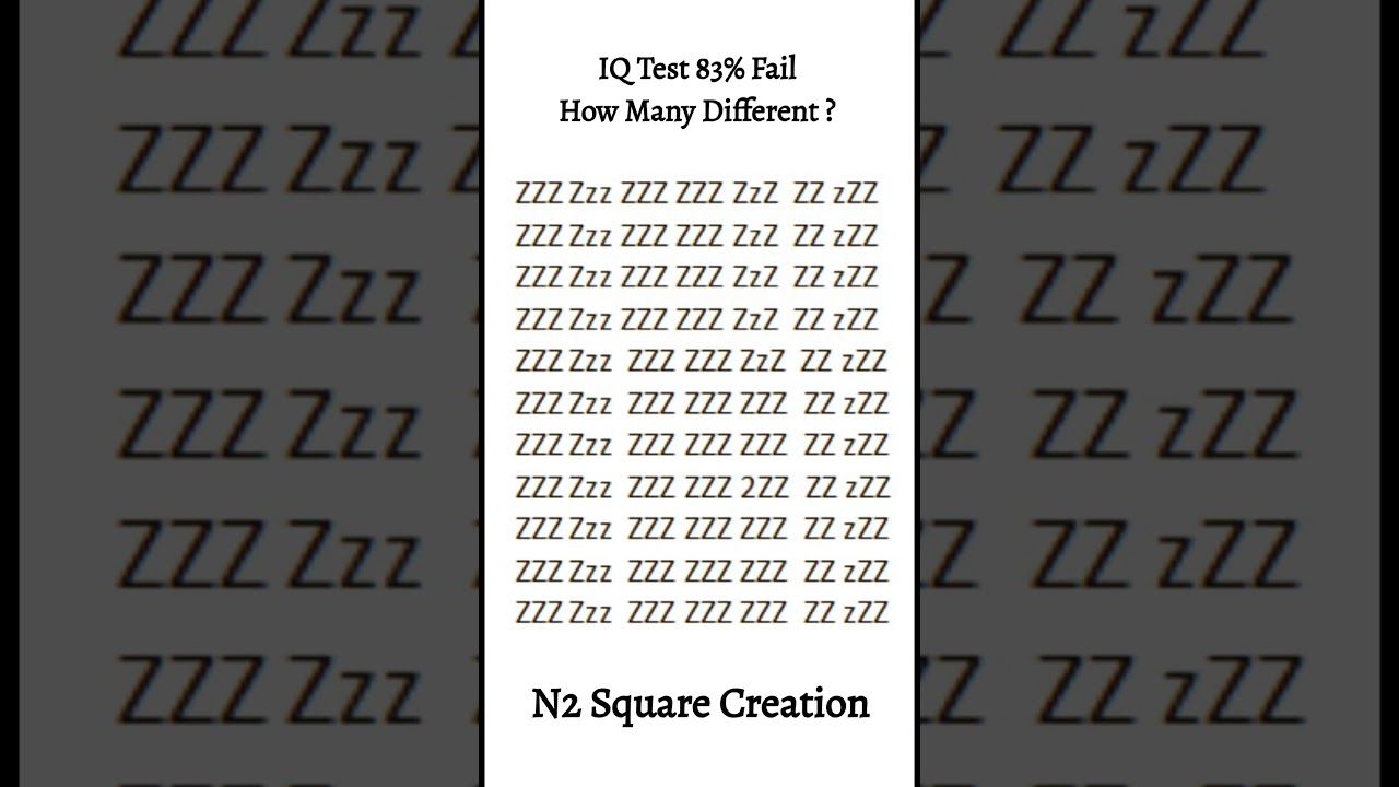IQ Test 83% FailHow Many Different ? #iqtest #number #maths #iqgames #iqtest #shorts #viral #eyetest