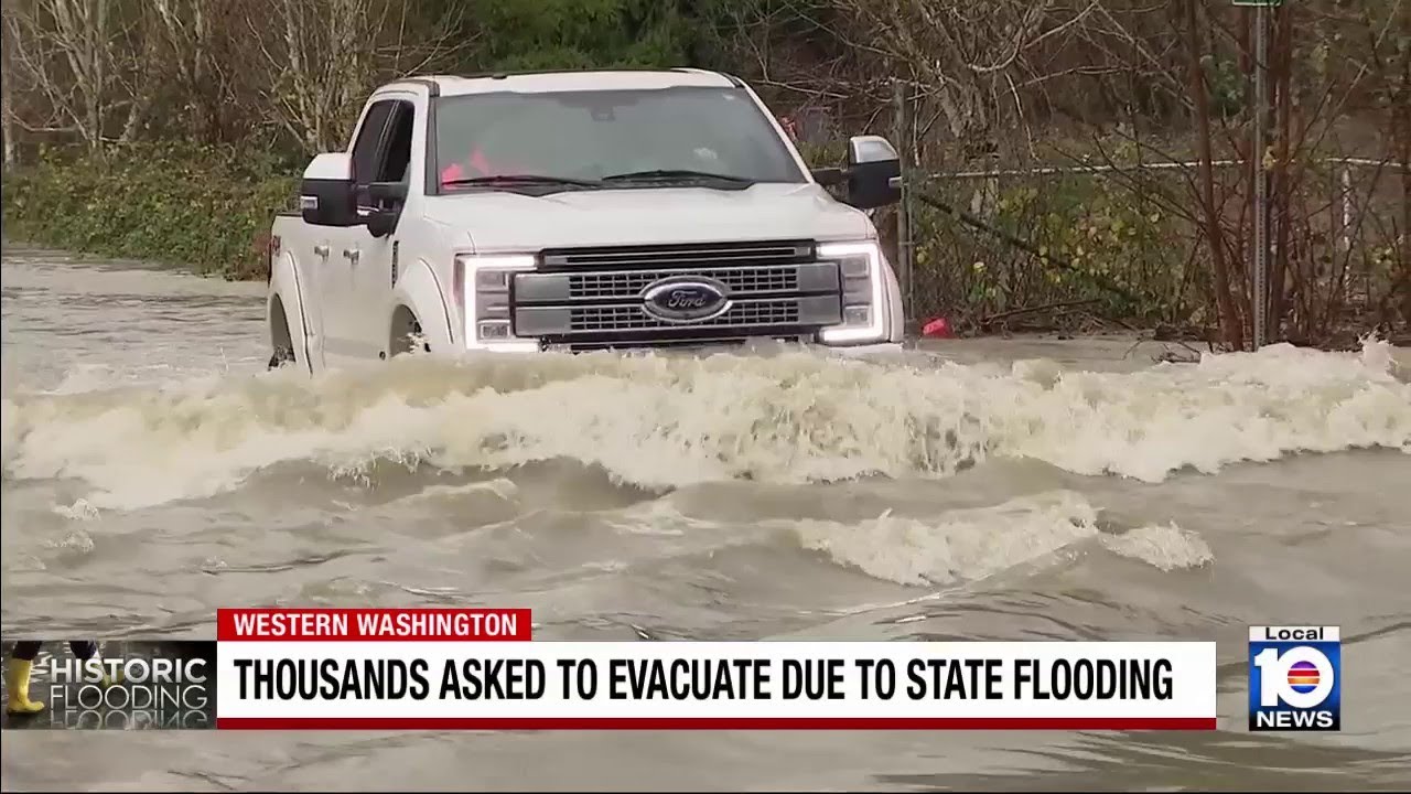 At least 100K evacuated due to heavy flooding in Washington state
