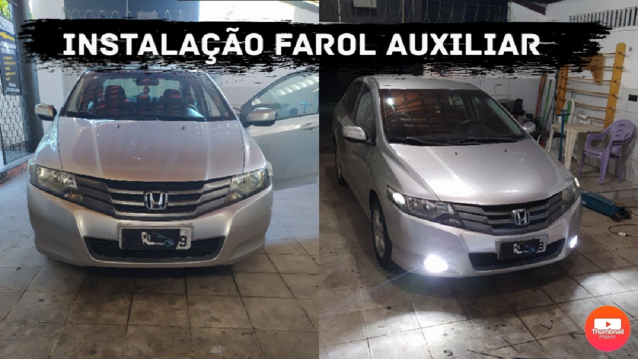 INSTALAÇÃO COMPLETA FAROL AUXILIAR HONDA CITY