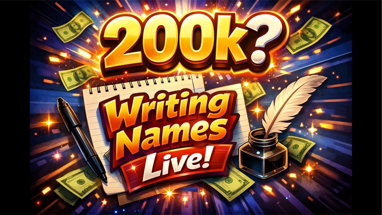 200k?? TUESDAY Writing Names LIVEEE!