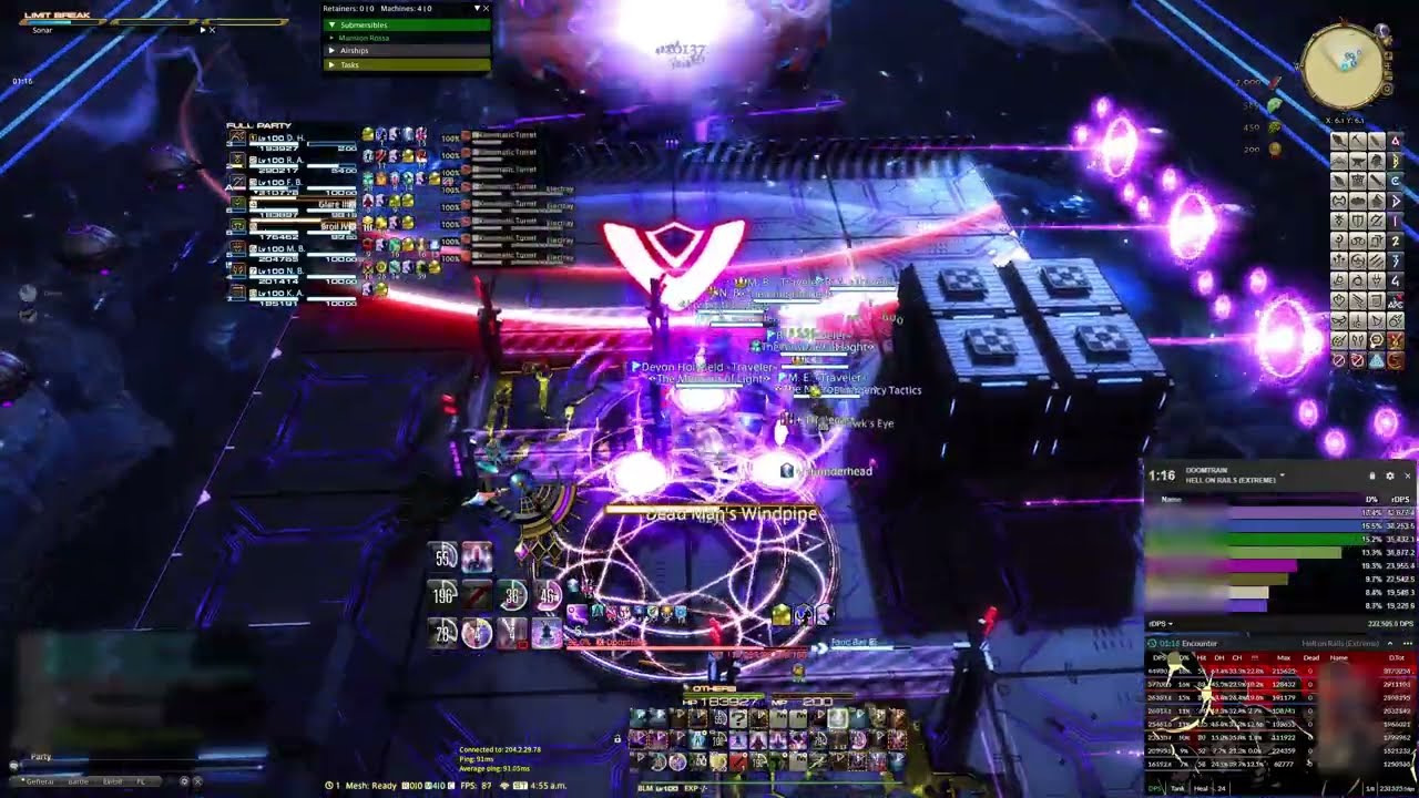 FFXIV - Hell on Rails EXTREME (EX6) - BLM POV (36,403.2 rDPS)