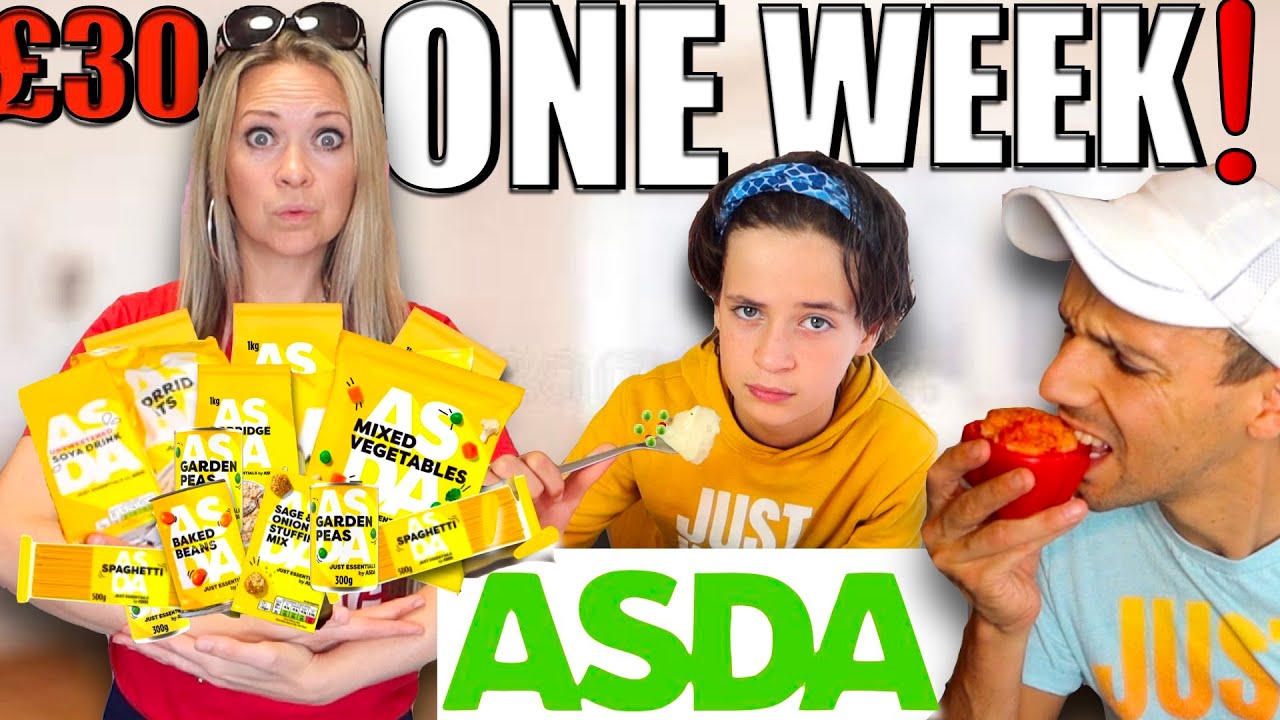 Only EATING cheap ASDA food for ONE WEEK *&pound;30 grocery shop!
