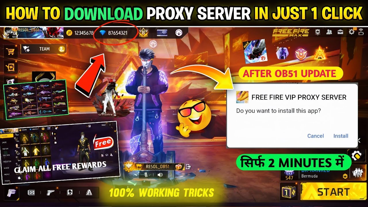 Free Fire Proxy Server Download Kaise Karen🤯 | How To Download Proxy Server In Free Fire | Ob51 2025