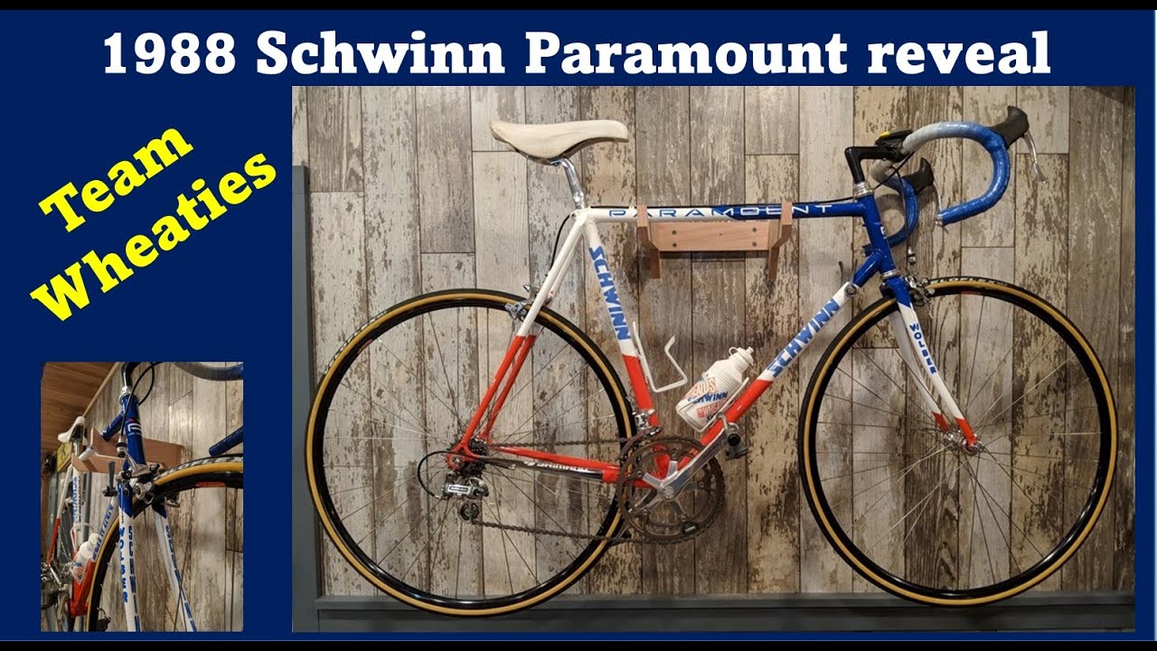 Bicycle collection mancave. Team Wheaties Schwinn Paramount fully restored.