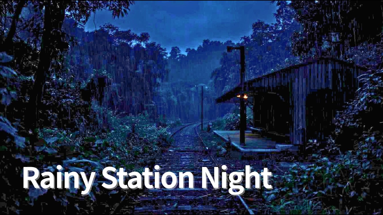Rainy Night Station | Calm Piano Music for Study & Sleep (1 Hour)