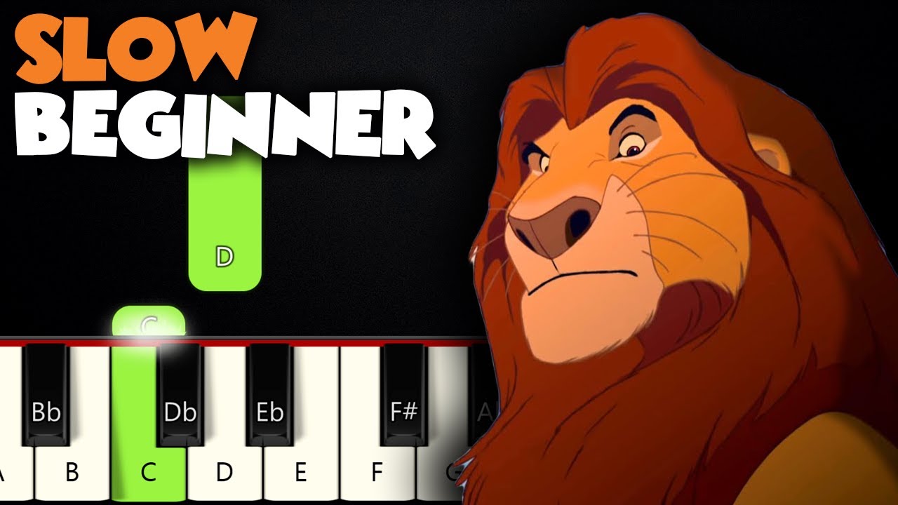 Circle Of Life - The Lion King | SLOW BEGINNER PIANO TUTORIAL + SHEET MUSIC by Betacustic