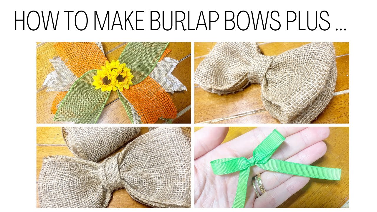 HOW TO MAKE BURLAP BOWS | BOWS FOR YOUR WOOD SIGNS | EASY DIY BOWS | BOW FOR DOOR HANGERS
