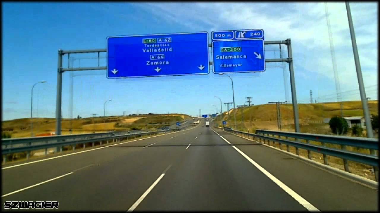 217 - Spain. Autov&iacute;a de Castilla A-62 E80 - Salamanca [HD]