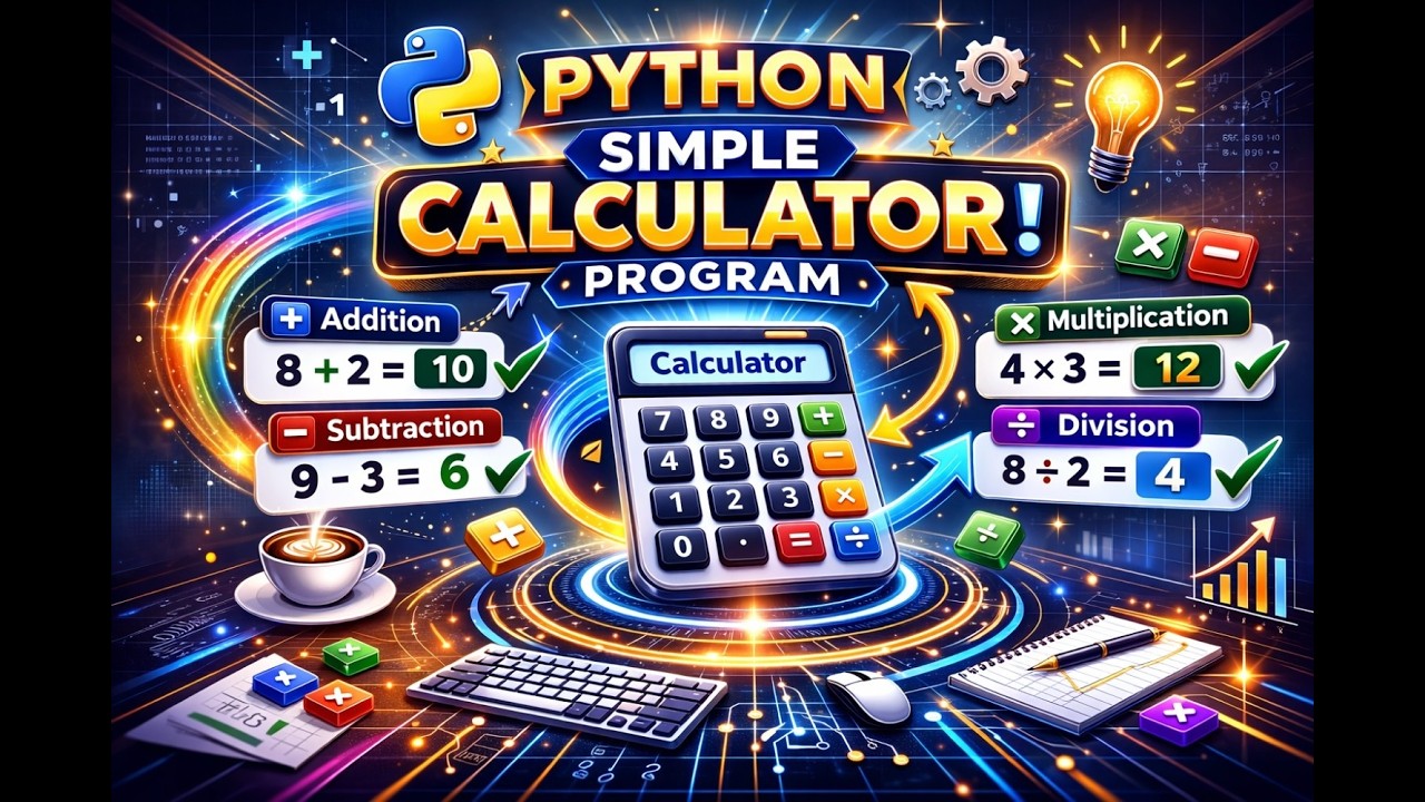Python Simple Calculator Program | Easy Explanation for Beginners