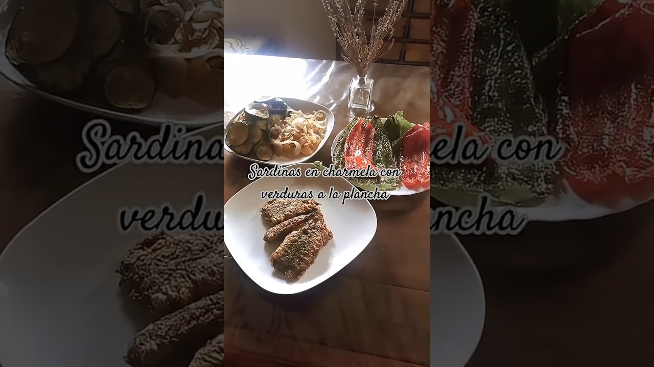 Sardinas y verduras a la plancha