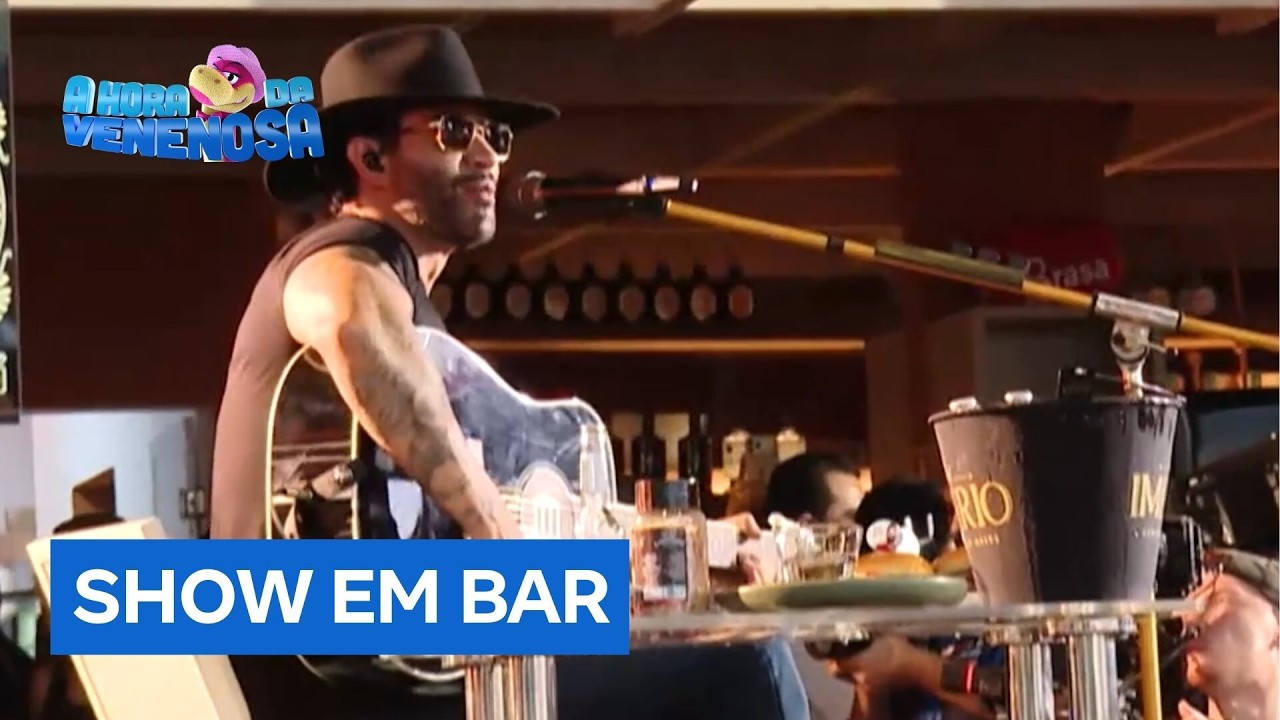 Gusttavo Lima faz show surpresa em bar e movimenta rua em Goiânia