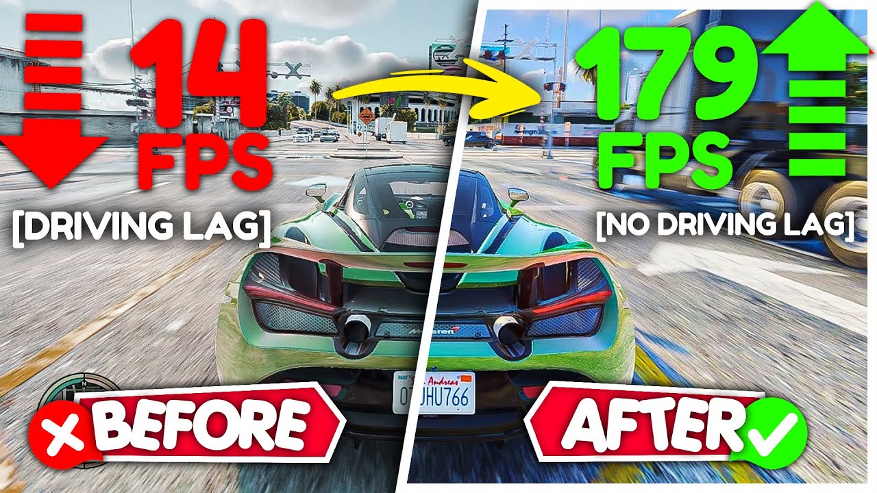🔧How To Fix Lag In GTA 5 ✅| GTA 5 Driving Lag Fix | Low End PC [ SETTINGS TO BOOST FPS 🔥]