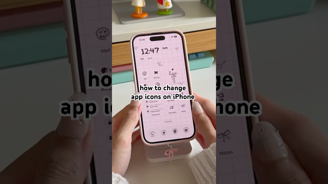 How to change app icons on iPhone 🍎 #iphone16 #iphonecustomization #aestheticiphone