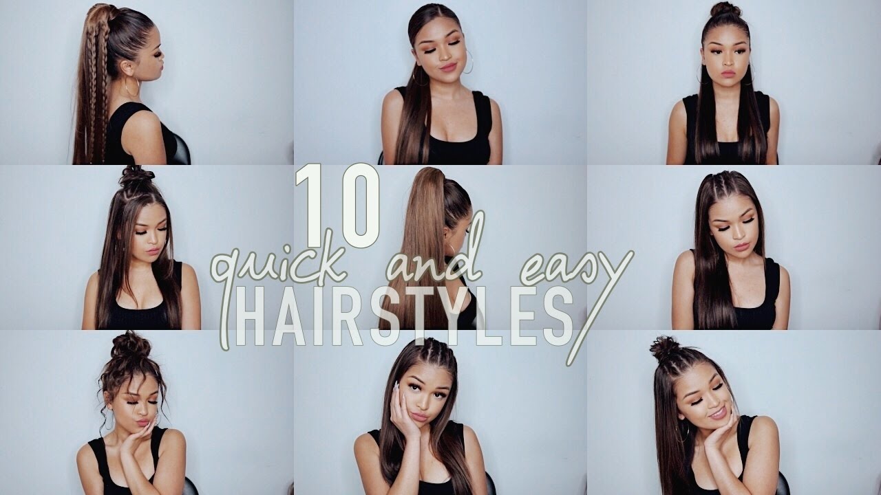 10 Simple Quick and Easy Hairstyles | Koleen Diaz