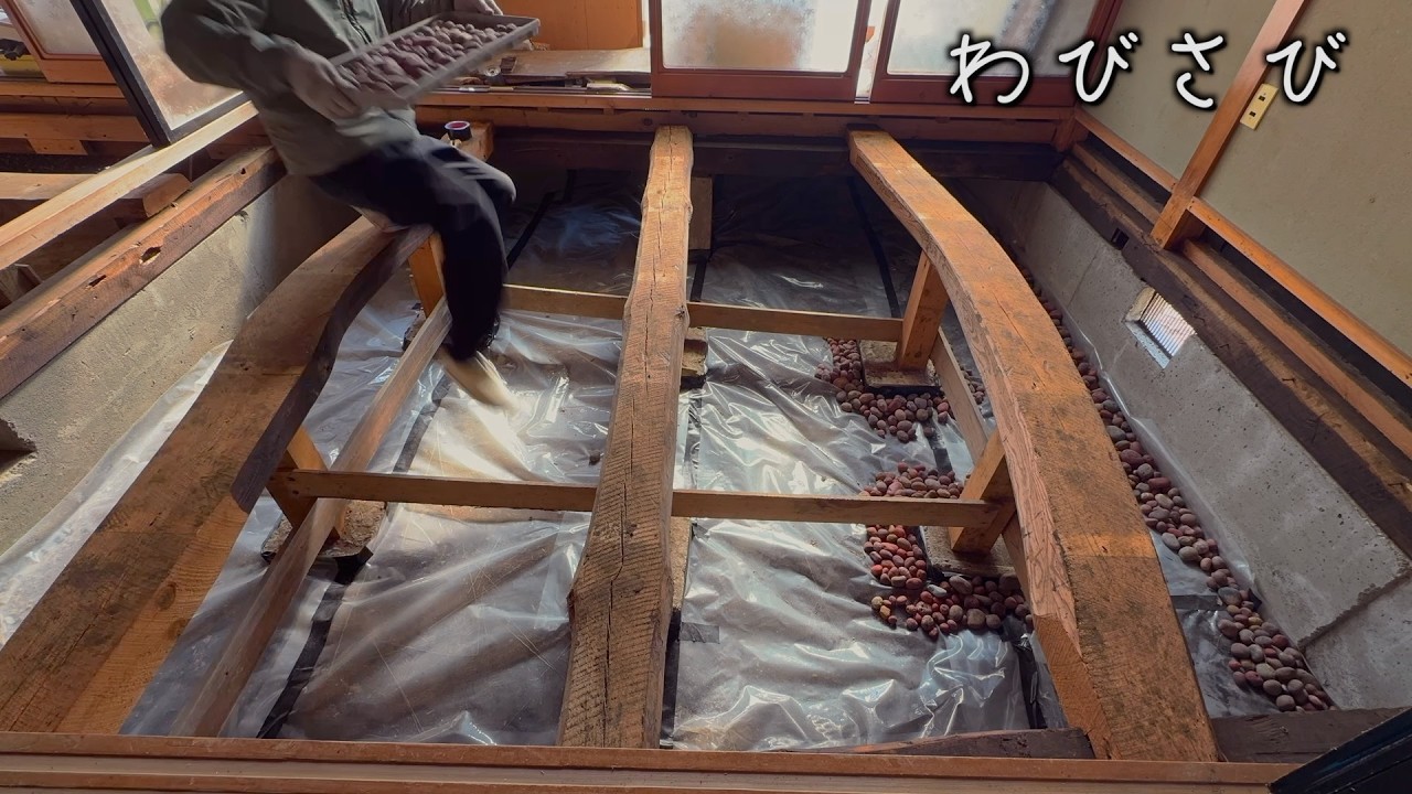 防湿シート敷いて押さえ用の重石を運んでたらこぼしました♯73