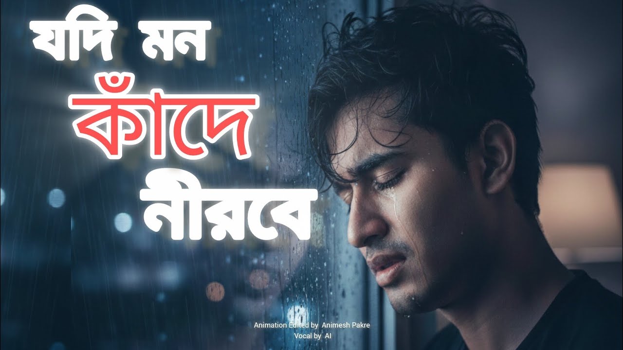 যদি মন কাঁদে নীরবে | Emotional Bengali AI Song | Heart Touching Lyrics