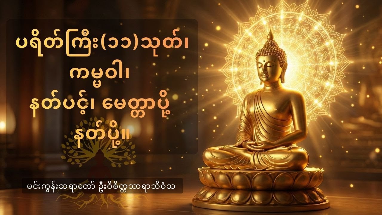 ပရိတ်ကြီး(၁၁)သုတ်၊ ကမ္မဝါ၊ နတ်ပင့်၊ မေတ္တာပို့ နတ်ပို့။ မင်းကွန်းဆရာတော် ဦးဝိစိတ္တသာရာဘိဝံသ။