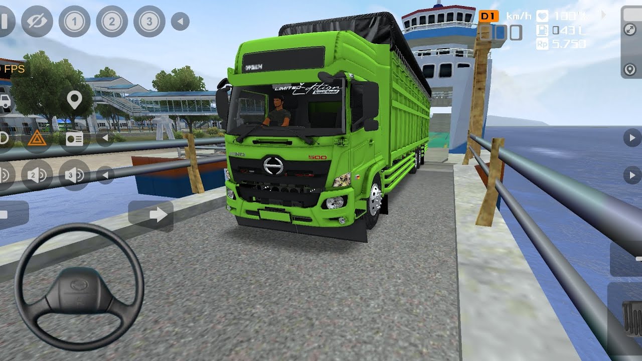 GAME TRUCK HINO 500 TRONTON SPESIAL,ANTAR PENUMPANG KE DERMAGA|BUS SIMULATOR INDONESIA