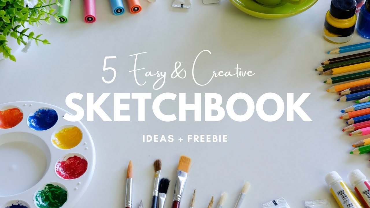 5 Ways to Fill a Sketchbook-Creative Doodling + FREEBIE Journal Elements Printable #sketchbook 