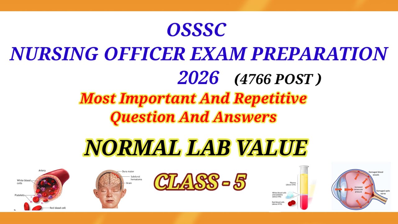Подготовка к экзамену OSSSC на должность медсестры 2026 // Важные вопросы по нормальным лаборатор...