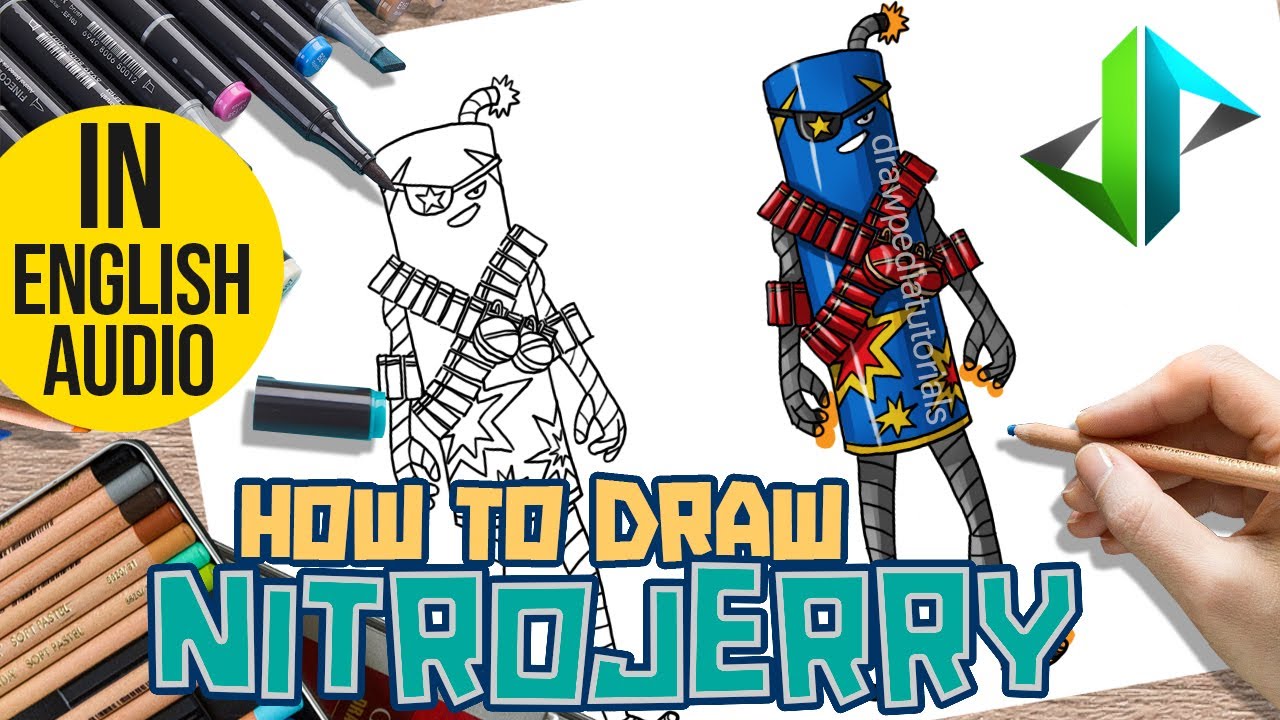[DRAWPEDIA] КАК НАРИСОВАТЬ *НОВОГО* НИТРОДЖЕРРИ ИЗ FORTNITE — ПОШАГОВОЕ РУКОВОДСТВО ПО РИСОВАНИЮ