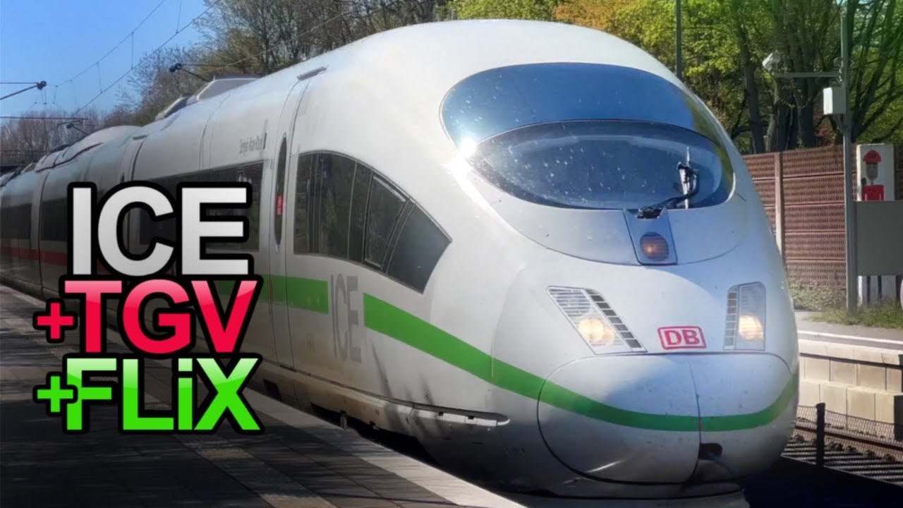 2x 🇫🇷 TGV Thalys, 3x 🇩🇪 ICE, Flixtrain und viele andere! (Durchfahrten am Bahnhof Eilendorf)