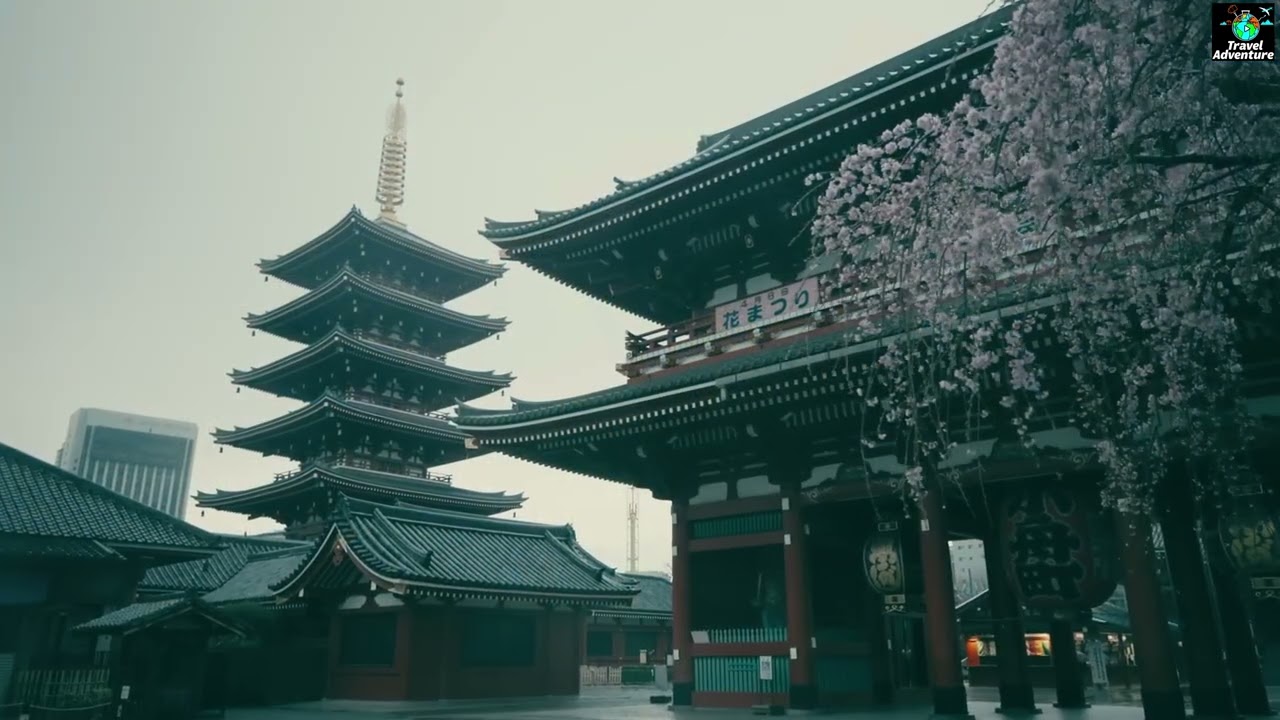 Sensoji Temple 4K | Aerial Views of Tokyo&rsquo;s Ancient Buddhist Shrine