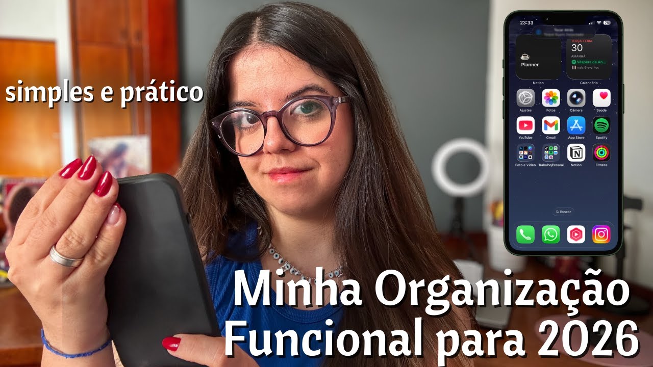 Tour pela minha organização do iPhone 14 (simples e funcional)