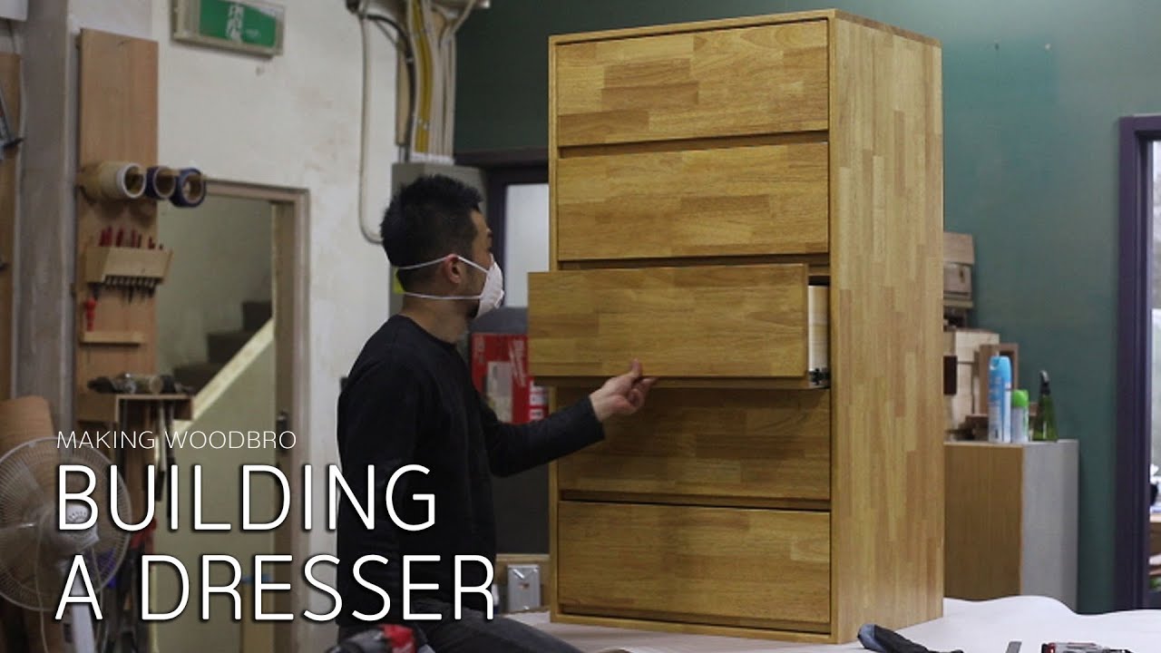 [목공]고무나무5단서랍장만들기/building a dresser