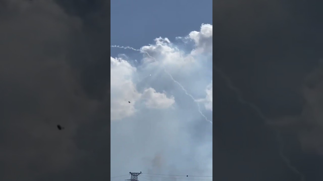 An unusual maneuver of a Tamir missile of the Iron Dome system