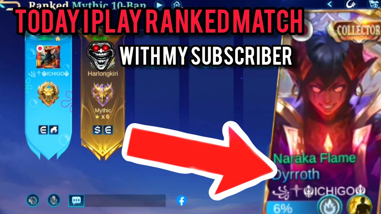 Wow Today I Play Ranked Match With My Subscriber [But In the End We Win 🏆 This Match] #mobilelegends