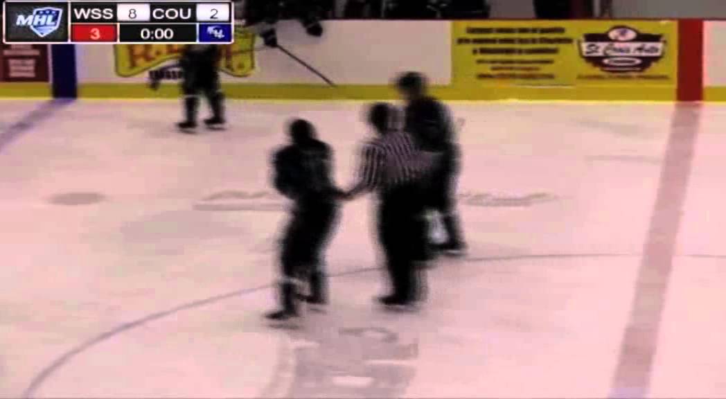 Hockey Fights - MacKay vs Bursey Jan 21