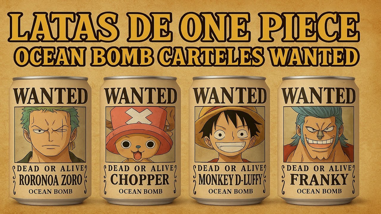 COLECCIÓN DE LATAS DE ONE PIECE WANTED DE OCEAN BOMB