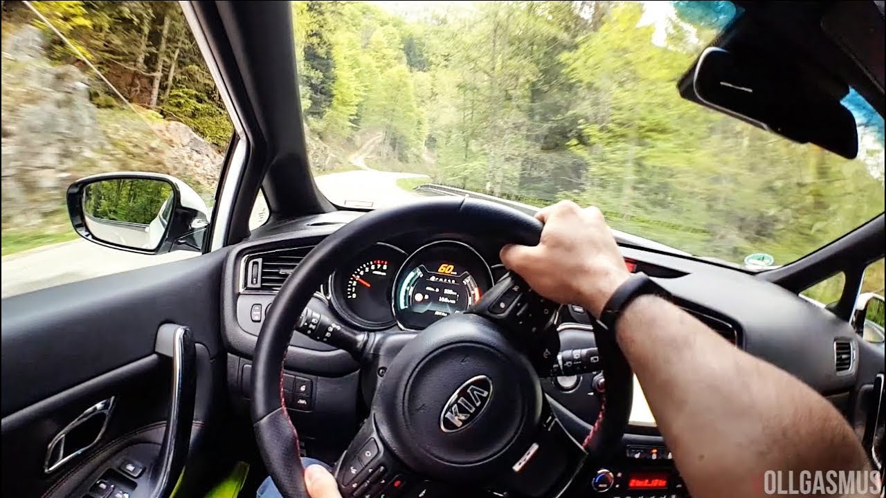 2018 Kia Cee'd GT: POV Drive on Mountain Pass | Sound, Acceleration, Corners